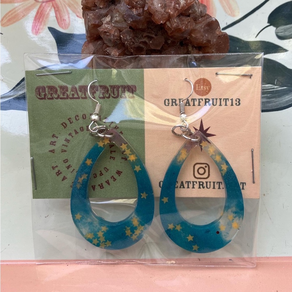 Handmade jelly earrings